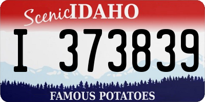 ID license plate I373839