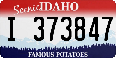 ID license plate I373847