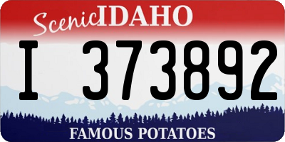 ID license plate I373892