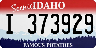 ID license plate I373929
