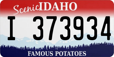 ID license plate I373934