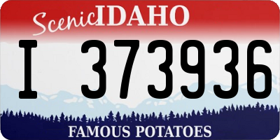 ID license plate I373936