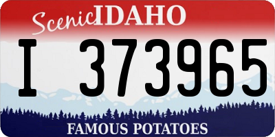 ID license plate I373965