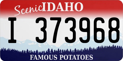 ID license plate I373968