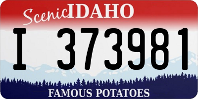 ID license plate I373981