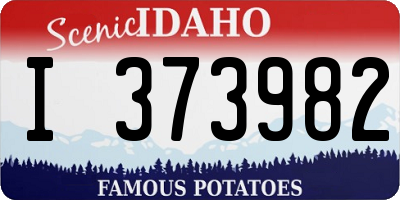 ID license plate I373982