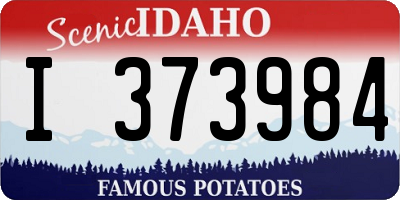 ID license plate I373984