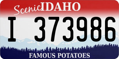 ID license plate I373986