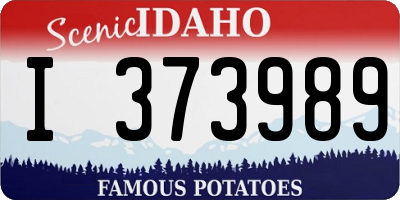 ID license plate I373989