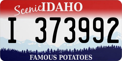 ID license plate I373992