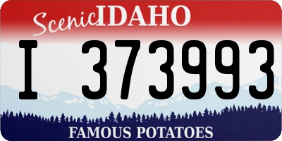 ID license plate I373993