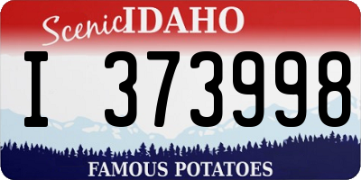 ID license plate I373998