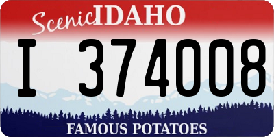 ID license plate I374008