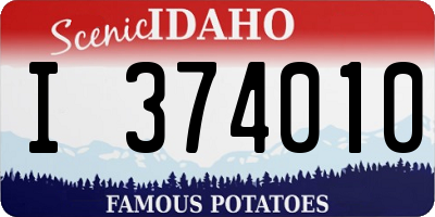 ID license plate I374010