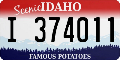 ID license plate I374011