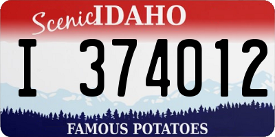 ID license plate I374012