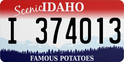 ID license plate I374013