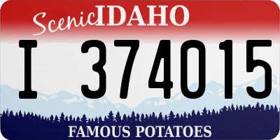 ID license plate I374015