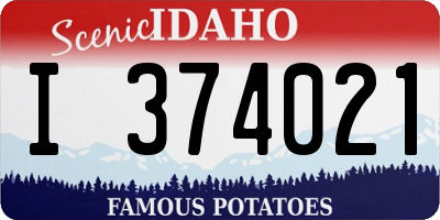 ID license plate I374021