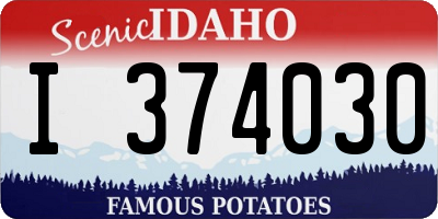 ID license plate I374030