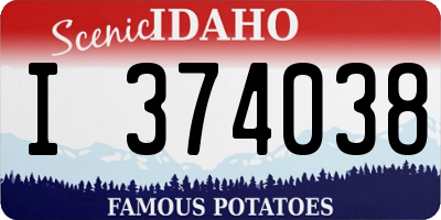 ID license plate I374038