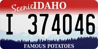 ID license plate I374046