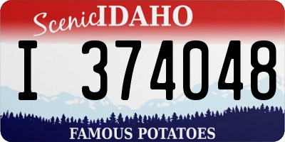 ID license plate I374048
