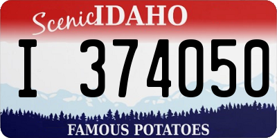 ID license plate I374050