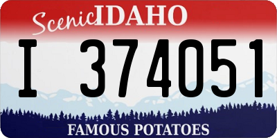 ID license plate I374051