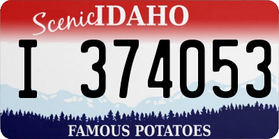 ID license plate I374053