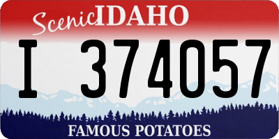 ID license plate I374057