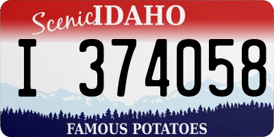 ID license plate I374058