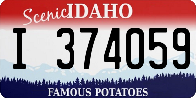 ID license plate I374059