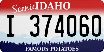 ID license plate I374060