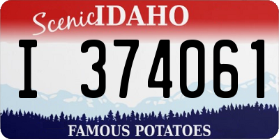 ID license plate I374061