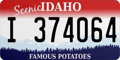 ID license plate I374064