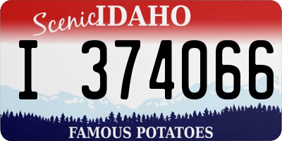 ID license plate I374066