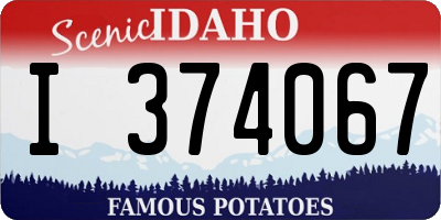 ID license plate I374067