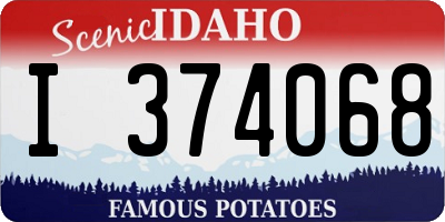 ID license plate I374068