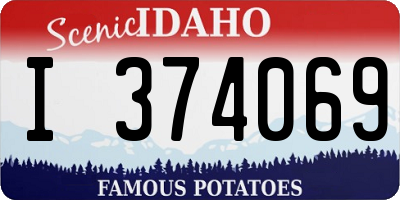 ID license plate I374069