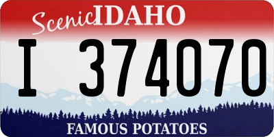 ID license plate I374070