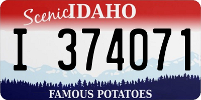 ID license plate I374071