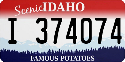 ID license plate I374074