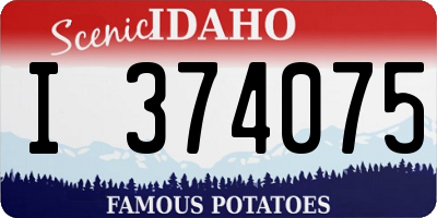 ID license plate I374075
