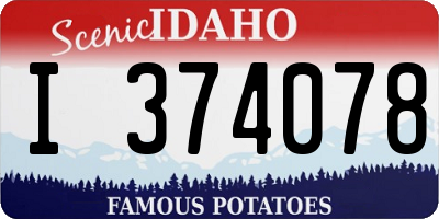 ID license plate I374078