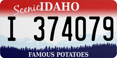 ID license plate I374079