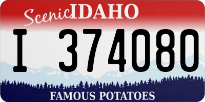 ID license plate I374080