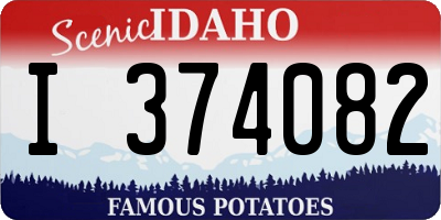 ID license plate I374082