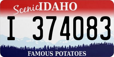 ID license plate I374083