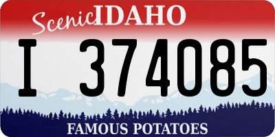ID license plate I374085